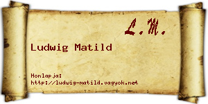 Ludwig Matild névjegykártya